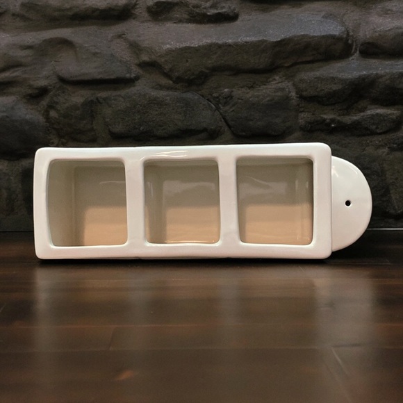 🎉HP🎉Retired Rare Nora Fleming Pearl Dot 3 Compartment Utensil Caddy - Picture 6 of 14